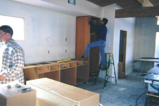 Cabinet installation crew
