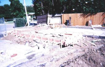 Foundation forms for the new garage