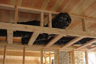 HVAC ducting in soffitt