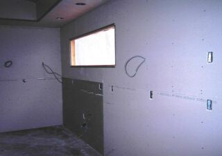 Kitchen drywall area