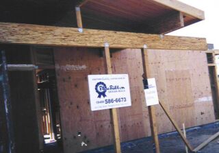 Shear Paneling on Front of House